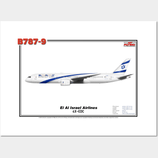 Boeing B787-9 - El Al Israel Airlines (Art Print) Posters and Art